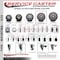 Service Caster 5'' Gray Polyurethane Wheel Swivel 7/8'' Square Stem Caster with Brake SCC-SQ20S514-PPUB-GRY-PLB-78 - alternate 2